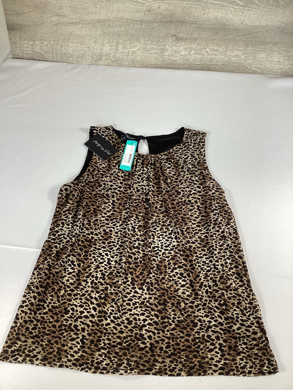 Montgomery post Leopard Print Sleeveless Top - Animal Print brown size M NWT